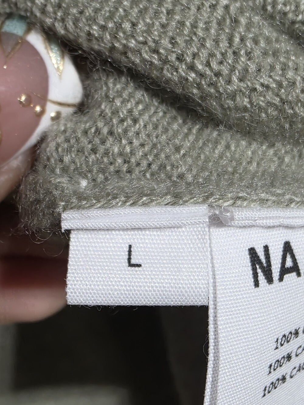 NWT NAADAM THE ORIGINAL CASHMERE SWEATER SAGE SZ L - Picture 14 of 14